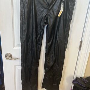 Men's Black Leather Pants